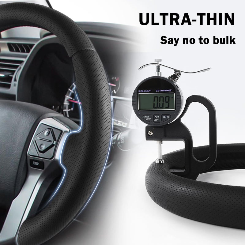 Aotoyou Fit for Tacoma(2012-2023) Steering Wheel Cover, Steering Wheel Cover for Toyota 4Runner(2010-2024) Tundra(2014-2021) Sequoia(2014-2022) Accessories (Perforated Black) - Image 4