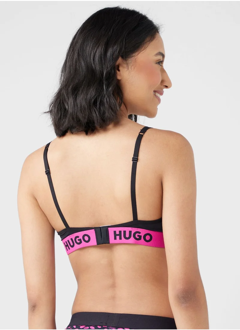 HUGO Plunge Lace Detail Bra