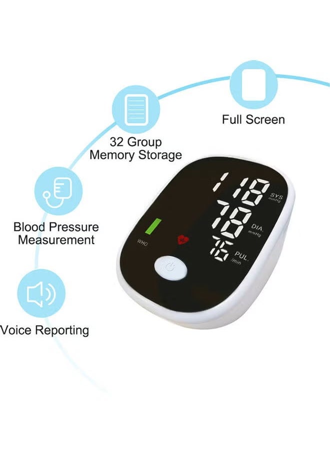 Professionally Clinically Validated Automatic Blood Pressure Monitor with Irregular Heart Pulse Detection and Cuff Winding Guide | Arm Blood Pressure Monitor