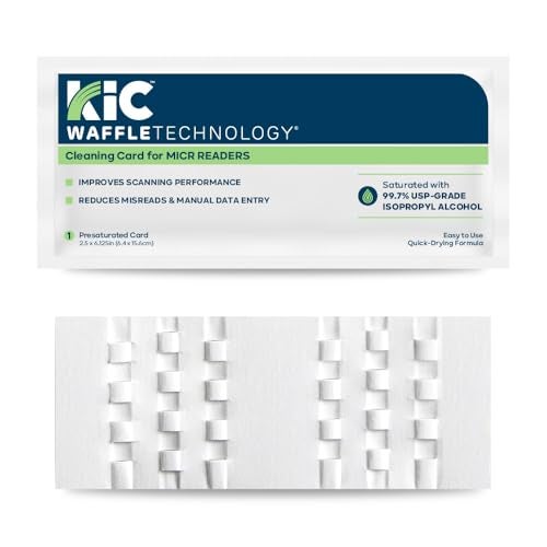 Waffletechnology KICTeam - Waffletechnology Cleaning Cards for MICR Check Readers (15 Cards) - Presaturated with Quick Drying Solution - Made in USA - Image 5