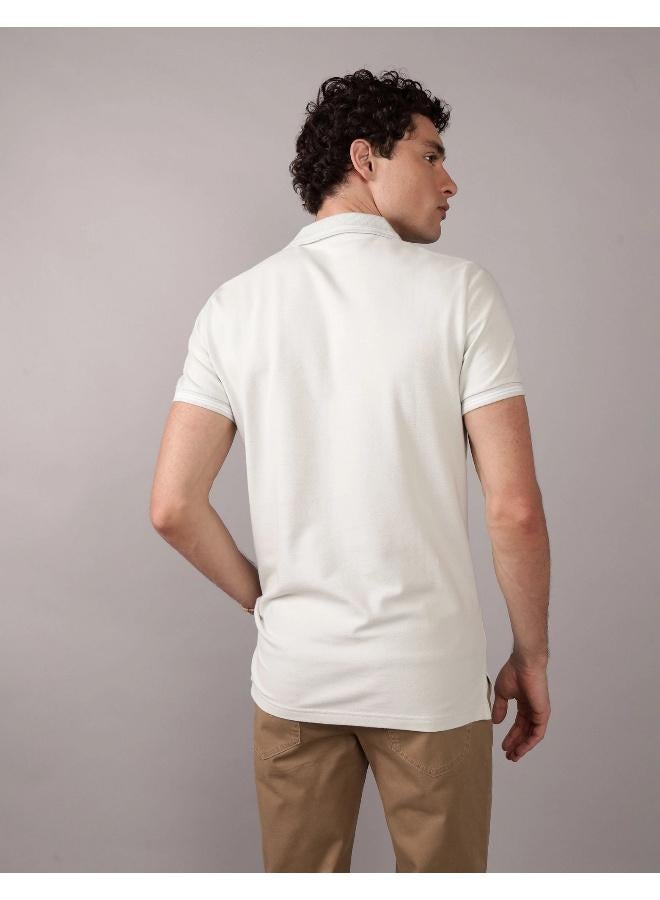 American Eagle AE Slim Fit Pique Polo Shirt  - Image 2