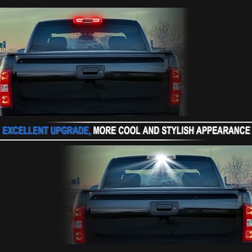 SHINEFIT LED Third Brake Light Replacement for 2007-2014 Silverado Sierra 1500 2500 3500 HD High Mount Stop 3rd Brake Light White Cargo Light Lamp - Image 5