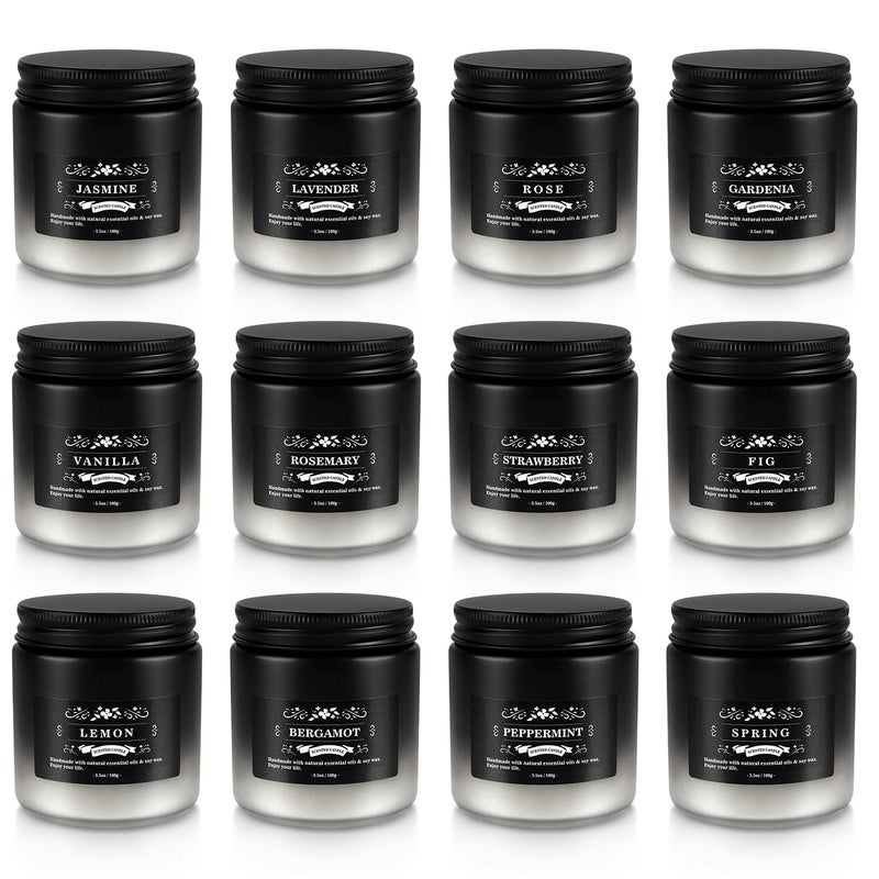 YOROXRG Scented Candles Gifts Set 12 Pack Soy Wax Travel Tin Jar Candles for Home 3.05 OZ for Mom for Christmas, Birthday, Thanksgiving, Mother's Day(Gradient Color) - Image 2
