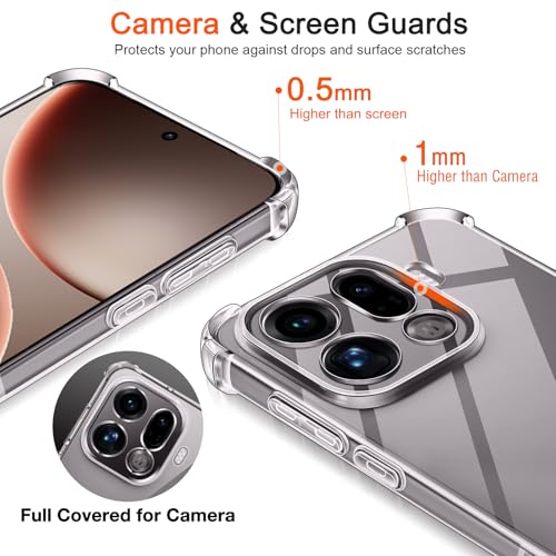 Lustree Crystal Clear Hybrid Case for Oppo Find X9 Pro 5G | Shockproof Bumper Edge Protection | 360° Transparent Back Cover (TPU) - Image 3