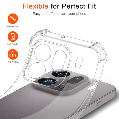 Lustree Crystal Clear Hybrid Case for Oppo Find X9 Pro 5G | Shockproof Bumper Edge Protection | 360° Transparent Back Cover (TPU) - Image 5