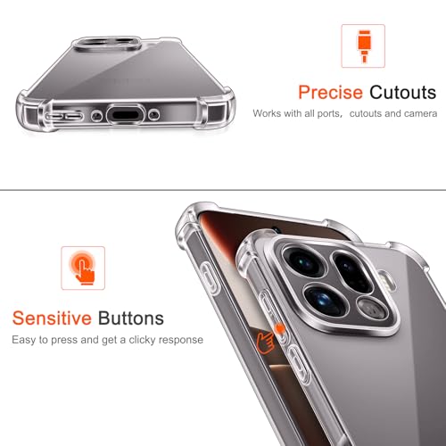 Lustree Crystal Clear Hybrid Case for Oppo Find X9 Pro 5G | Shockproof Bumper Edge Protection | 360° Transparent Back Cover (TPU) - Image 4