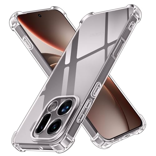 Lustree Crystal Clear Hybrid Case for Oppo Find X9 Pro 5G | Shockproof Bumper Edge Protection | 360° Transparent Back Cover (TPU) - Image 1