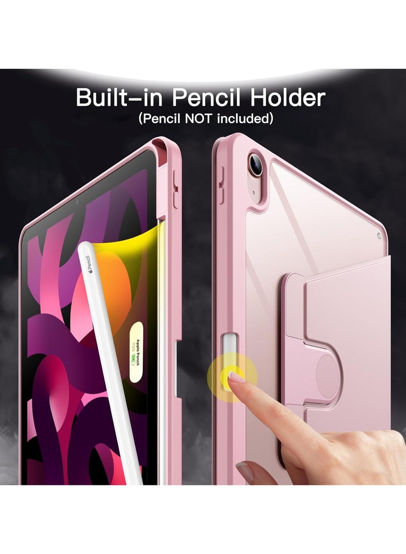 DUSALA Rotating Case for iPad (A16) 11 Generation 11 inch (2025) with Pencil Holder,360 Degree Rotation Protective Stand Slim Cover Clear Back, Auto Wake/Sleep (iPad A16) - Image 5