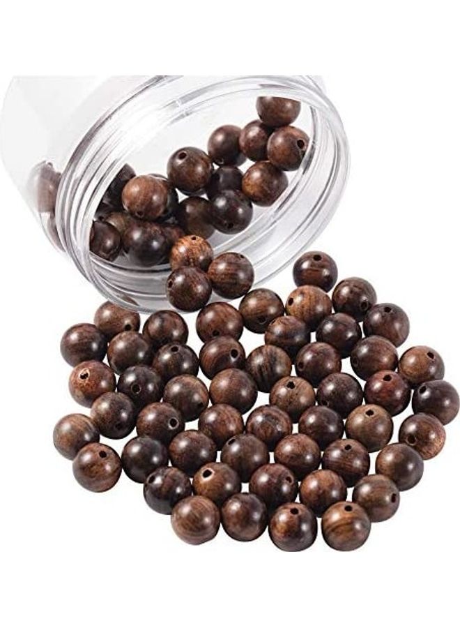 NIBEMINENT 76-Piece Natural Wooden Loose Beads