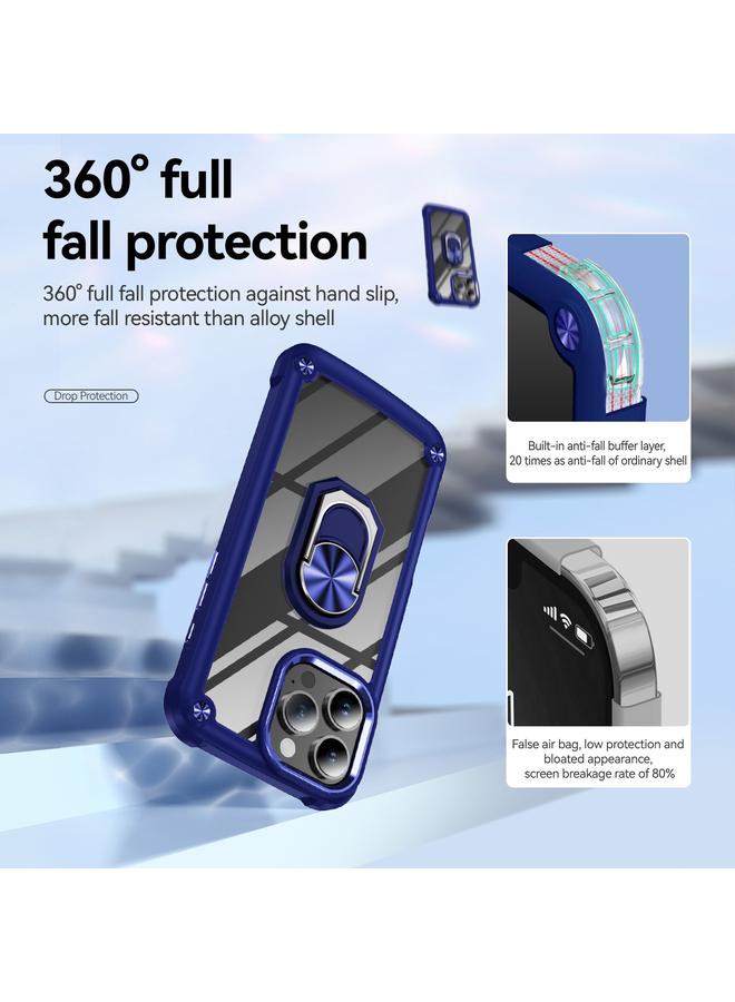 S-TOP Case For iPhone 16 Pro TPU + PC Lens Protection Phone Case with Ring Holder - Image 4