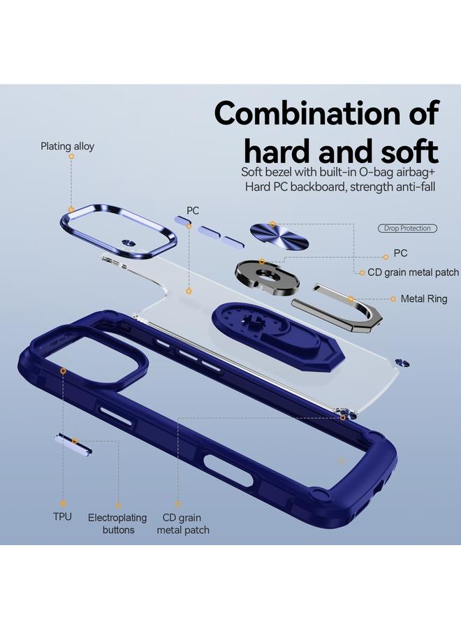 S-TOP Case For iPhone 16 Pro TPU + PC Lens Protection Phone Case with Ring Holder - Image 3
