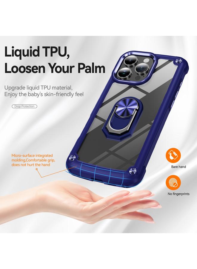 S-TOP Case For iPhone 16 Pro TPU + PC Lens Protection Phone Case with Ring Holder - Image 2