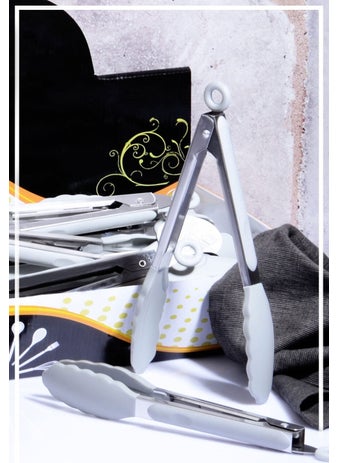 Silicone Tongs with Metal Handle and Lock System - Smoked - pzsku/Z285E0736C26B27816933Z/45/_/1725791696/e7ec5e83-368a-4b25-8718-20471049541b