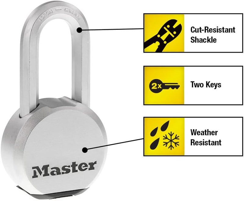Master Lock M930XKADLH Magnum Heavy Duty Solid Steel Padlock with Key - Image 2