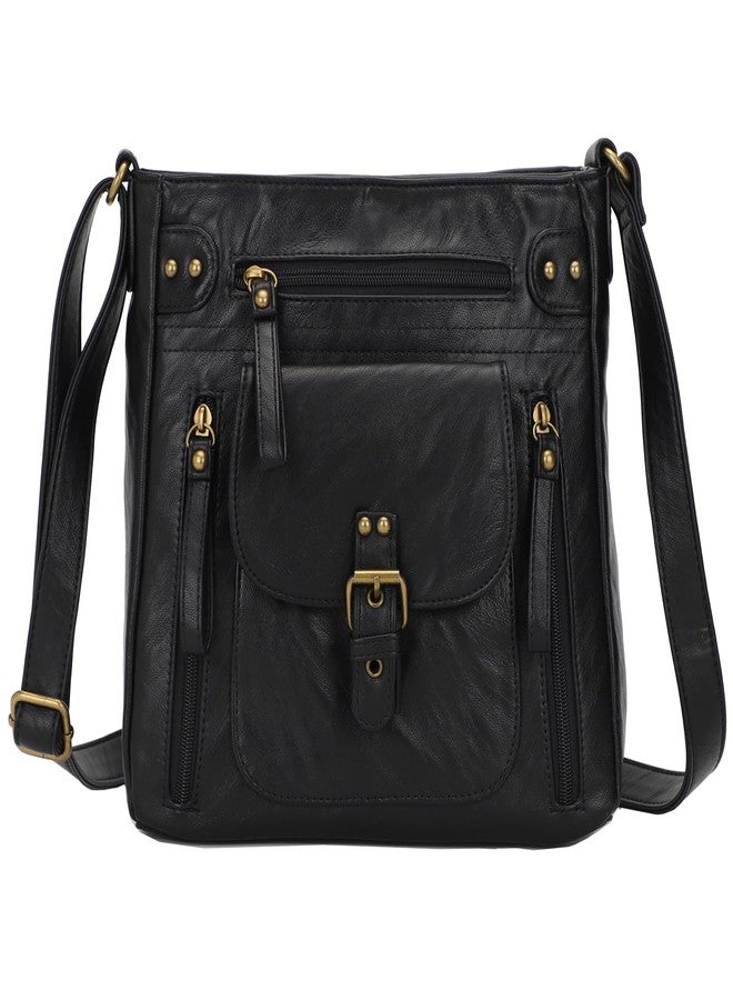 KL928 Crossbody Bags for Women, Multi Pocket Shoulder Bags, Medium PU Leather Cross Body Purses - Image 1