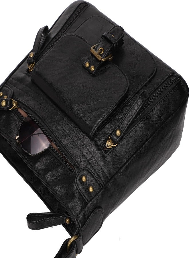 KL928 Crossbody Bags for Women, Multi Pocket Shoulder Bags, Medium PU Leather Cross Body Purses - Image 2