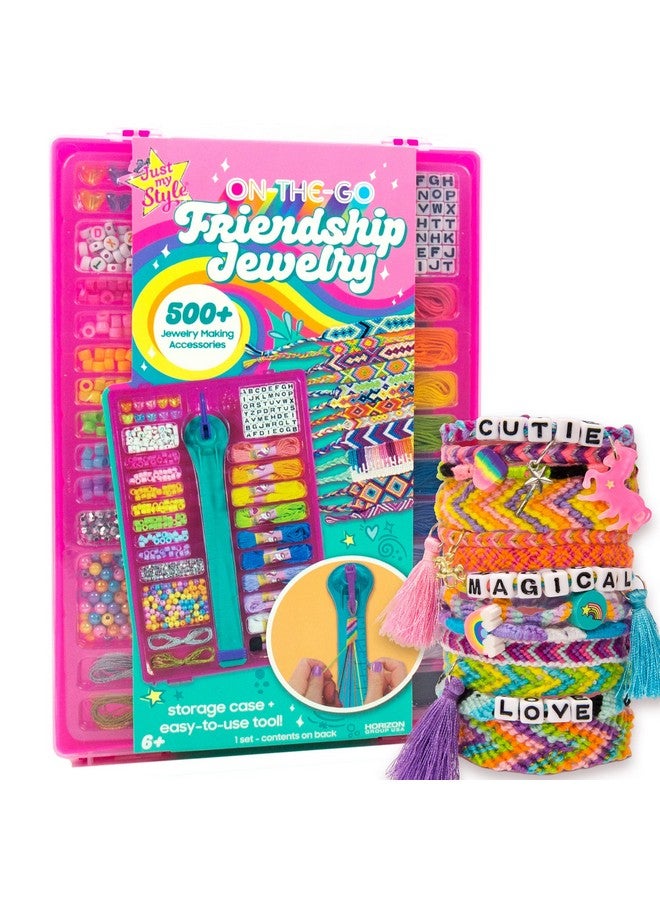 Just My Style Just My Style On-The-Go Jewelry Studio - Bracelet-Making Travel Kit - DIY Bead & Braid Set for Kids Ages 6+ - Image 1