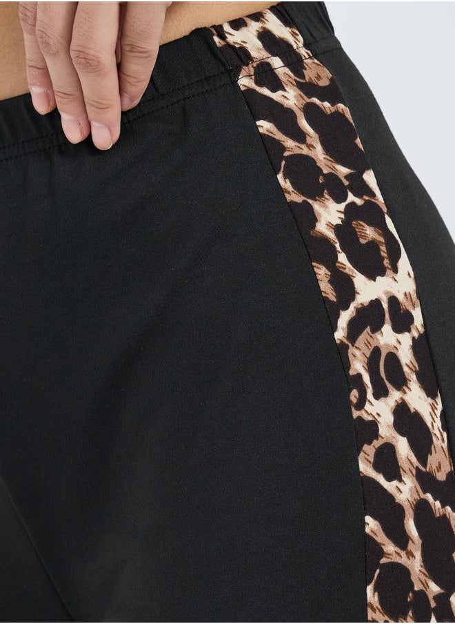 Styli - Side Animal Print Detail Leggings - Image 1