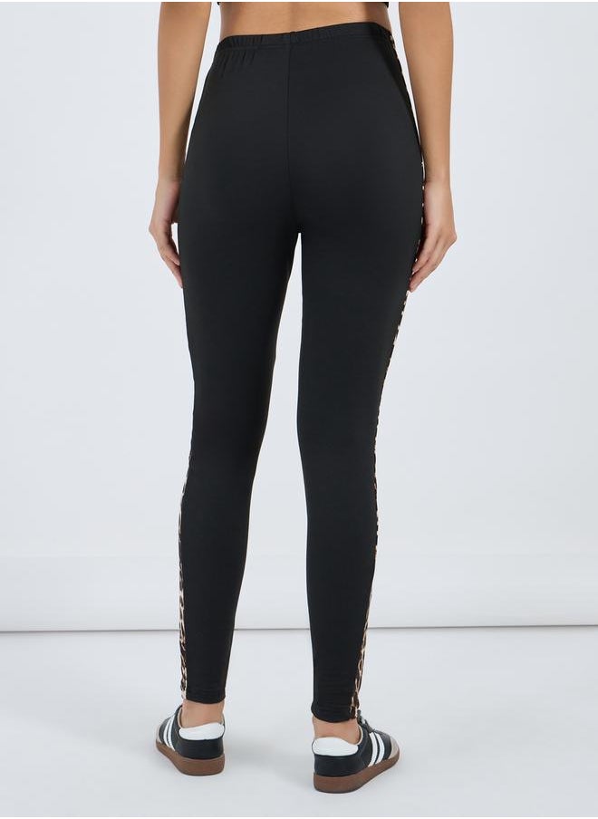 Styli - Side Animal Print Detail Leggings - Image 1