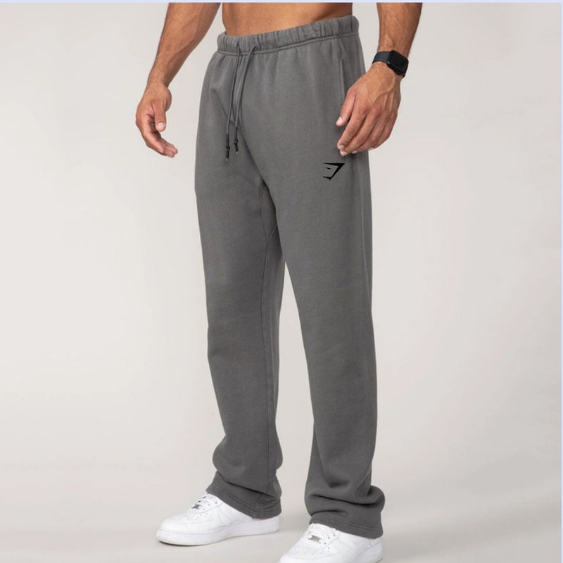 بنطال رياضي رجالي من GYMSHARK - جديد خريف/شتاء، بنطال جري مستقيم من القطن، مريح ومتعدد الاستخدامات