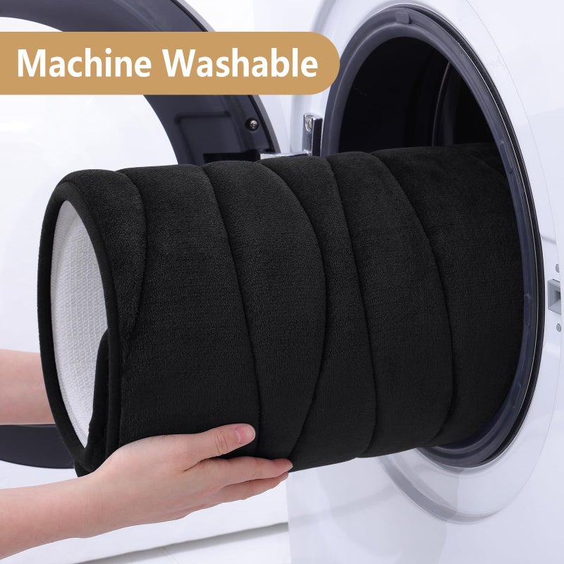 Buganda Memory Foam Bathroom Rug Mat 59x24  Extra Soft and Absorbent Bath Mats  Non-Slip and Machine Washable Bath Rugs for Bathroom Floor Tub and Shower  Black - Image 4