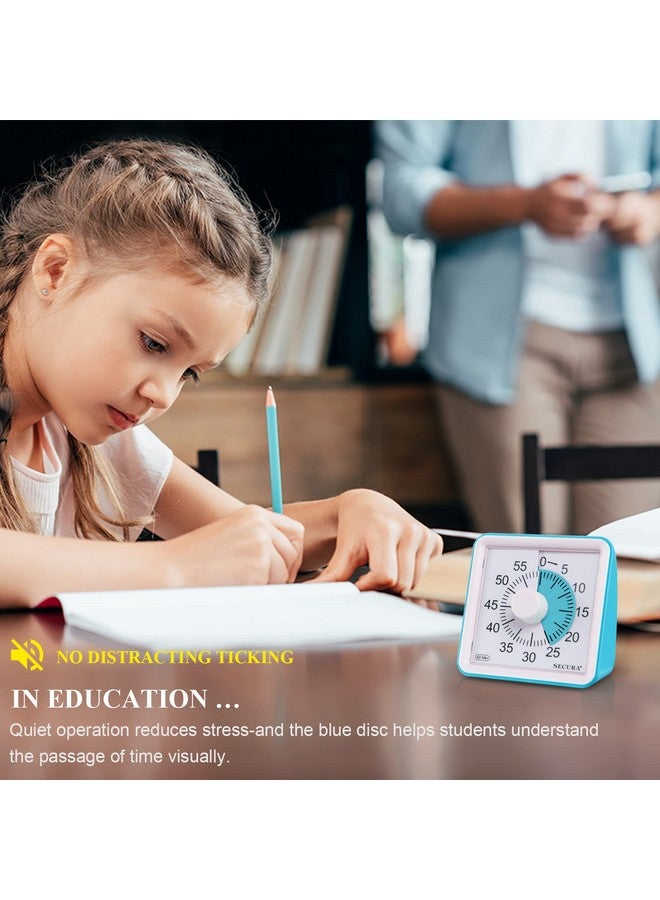 سيكورا مؤقت سيكورا البصري لمدة 60 دقيقة، مؤقت للفصل الدراسي، مؤقت تنازلي للأطفال والكبار، أداة إدارة الوقت للتدريس (أزرق وأزرق) - Image 4