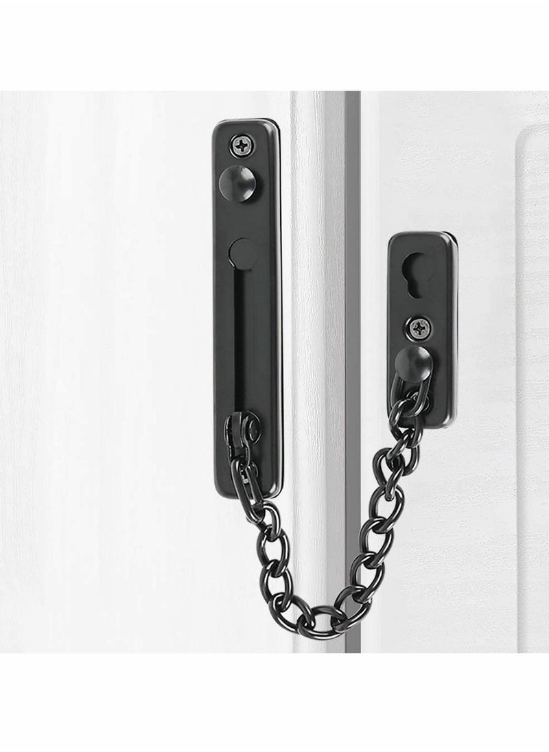 Y&D Stainless Steel Chain Door Guard with Spring Anti-Theft Press Lock, Punch Free Bedroom Home Apartment Hotel Security Sliding Safety Lock Easy Installation  - Image 4