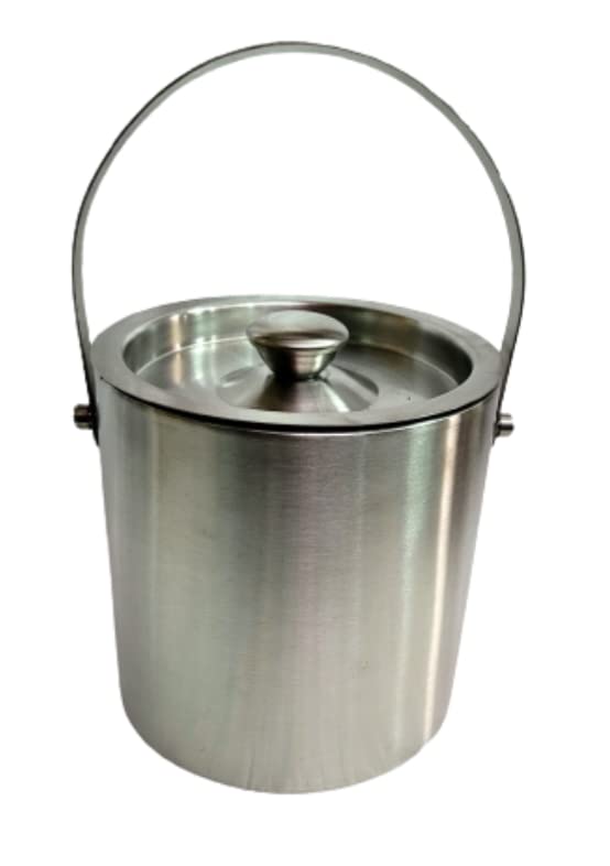 Proniks Stainless Steel Insulated Ice Bucket Keeps Ice Cold for 6 hGreat bar Tools for Home bar Accessories of 1 LitreSilver - Image 3
