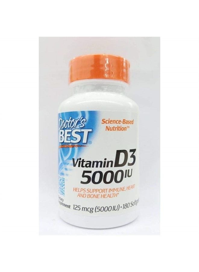 Doctor's BEST - Doctor's Best Best Vitamin D3 5000IU 180 SG - Image 1