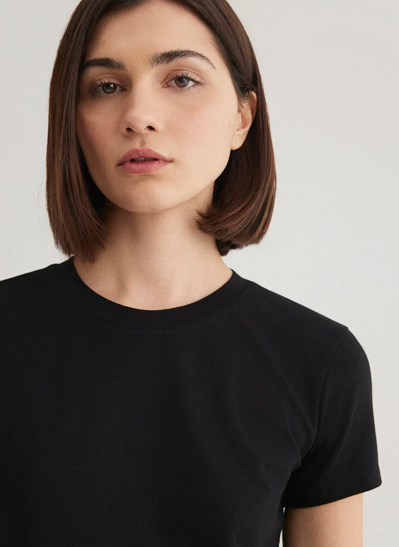 مافي Black Basic T-shirt