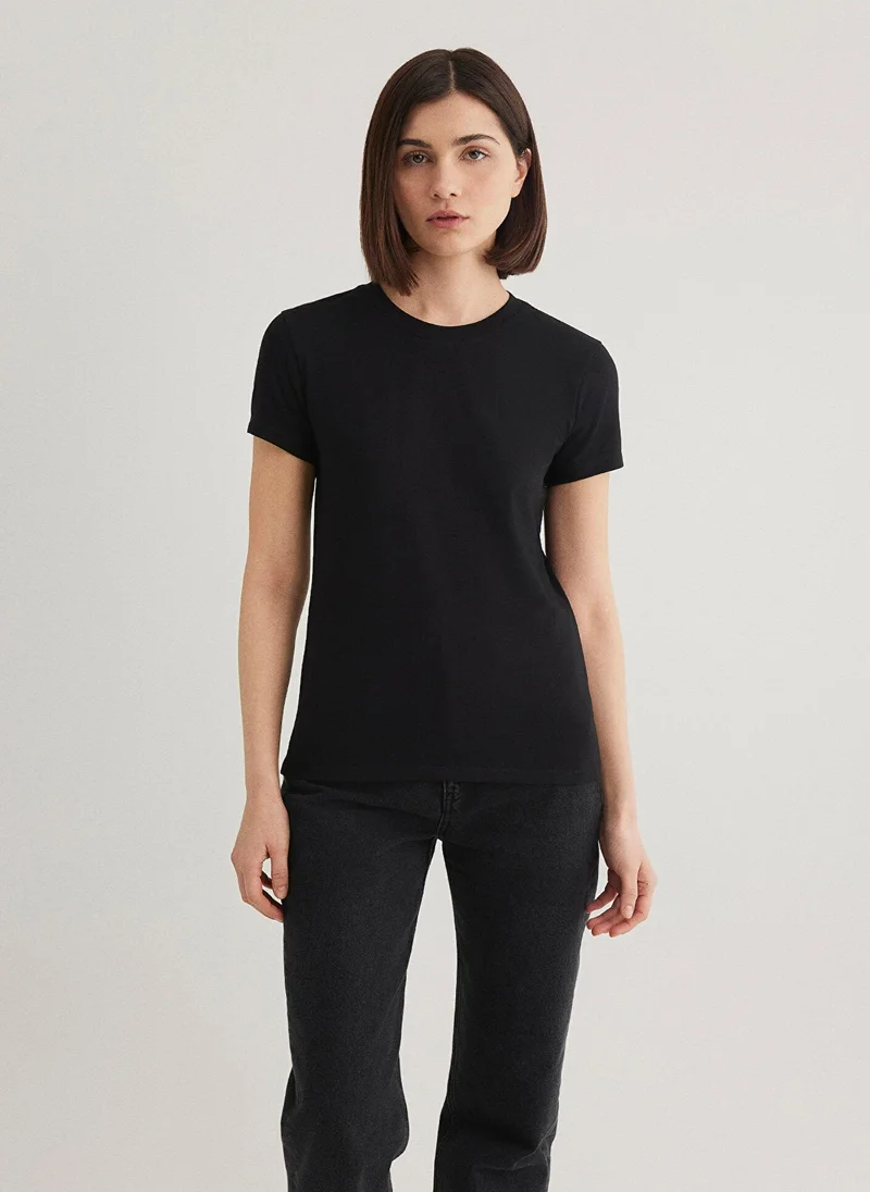 مافي Black Basic T-shirt