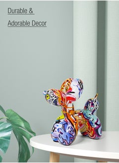 Merry Moments Home Decor Sculptures Collectible Figurines Stand Artwork Modern Graffiti Art for Home Decor Living Room Bedroom Office Retail Decoration Gift Balloon Dog Statue Resin L22xH18xW8.5 cm  - Image 1