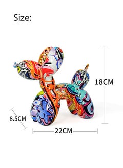 Merry Moments Home Decor Sculptures Collectible Figurines Stand Artwork Modern Graffiti Art for Home Decor Living Room Bedroom Office Retail Decoration Gift Balloon Dog Statue Resin L22xH18xW8.5 cm  - Image 2