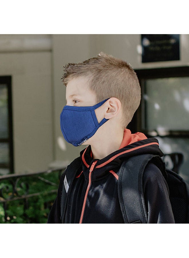 NIBEMINENT 2-Piece Eco Friendly Reusable Washable Soft Child Face Masks Deep Blue 26x10.5cm  - Image 3