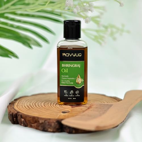 Navyug Bhringraj Hair Oil 60ml | Ayurvedic Classical Hair Oil for Scalp Nourishment & Healthy Hair | No Parabens, Sulphates, or Mineral Oil (Pack of 3) - Image 2