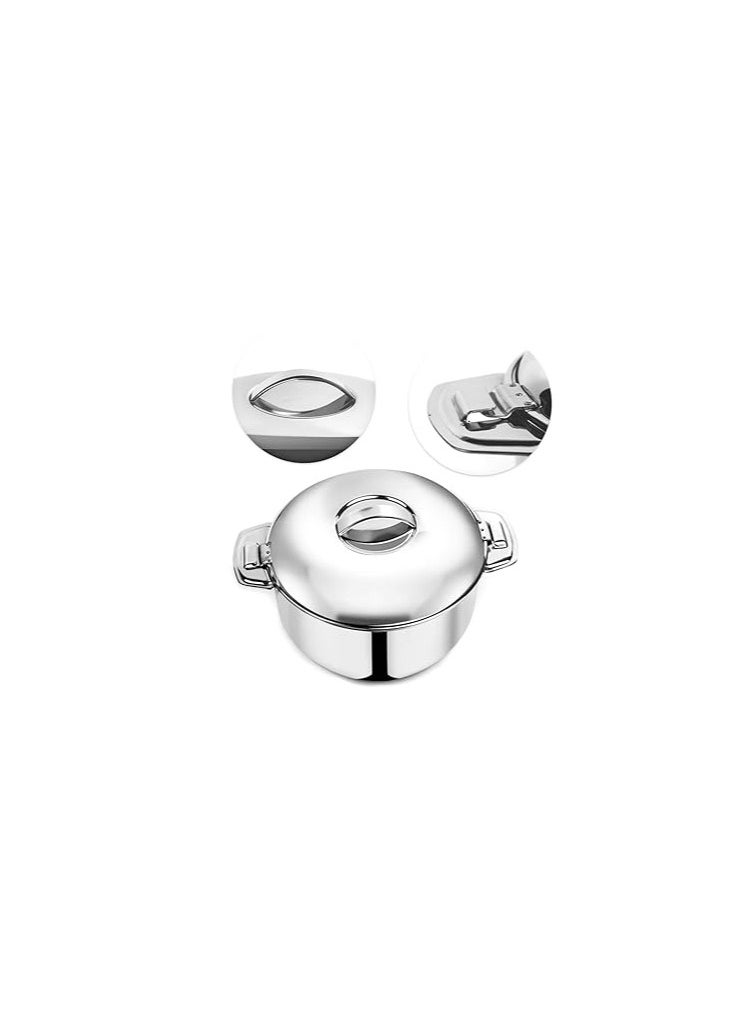 Atlasware Pradeep Orchid Stainless Steel Insulated Serving Casserole, 7500 ML  - Image 2