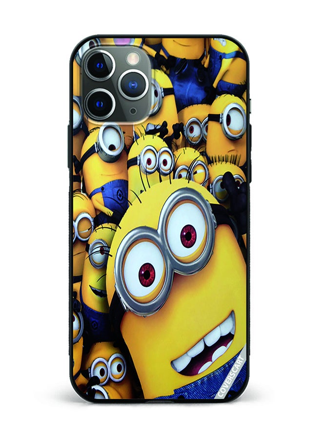 Protective Case Cover For Apple iPhone 11 Pro Max Minions Design Multicolour