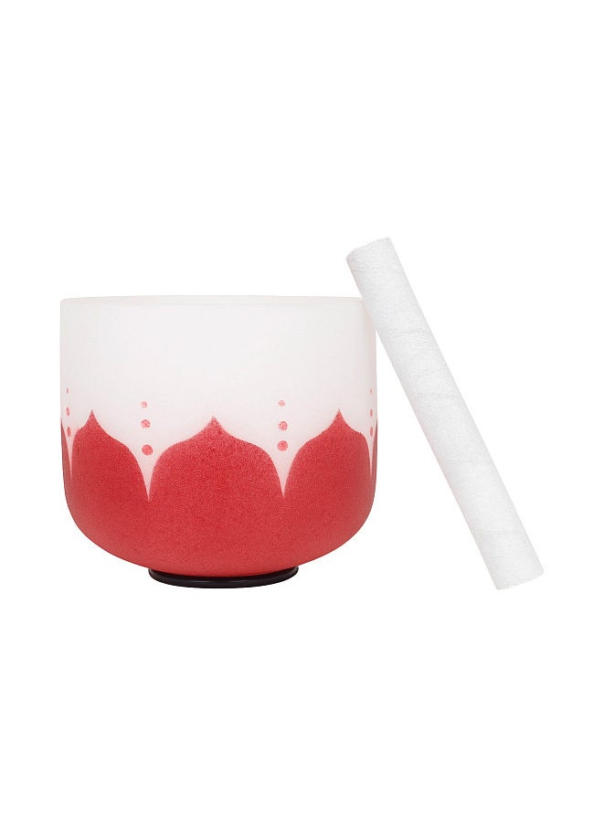 Generic - 8 Inch Crystal Singing Bowl with Mallet & Rubber O-Ring for Music Making Musical Healing Meditation Yoga Home Office Decoration - Image 1