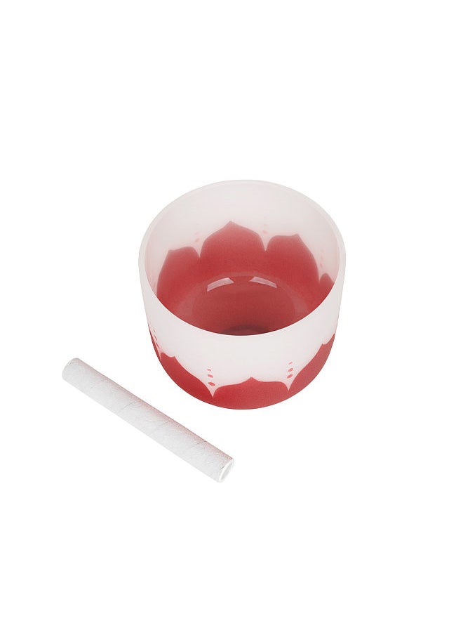 Generic - 8 Inch Crystal Singing Bowl with Mallet & Rubber O-Ring for Music Making Musical Healing Meditation Yoga Home Office Decoration - Image 1