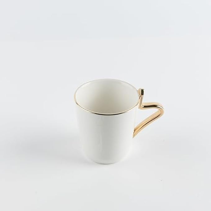 rayihni Porcelain Tea Set 12 Pcs From Liqaa  Beige  Gold - Image 5