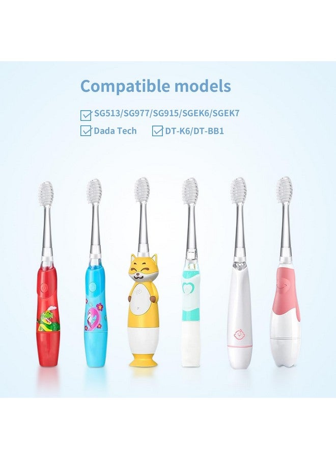 KOPBTBOY Kids Toothbrush Replacement Heads Compatible with Seago SG-513/SG-977/EK6, Compatible with Dada-Tech-BB1/977/K6,Compatible with Brush-Baby WildOnes/KIDZSONIC(18-36 Month) - Image 2