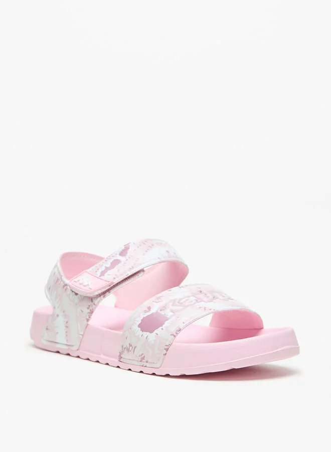 Kappa Girls All-Over Print Floaters With Hook And Loop Closure