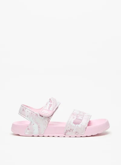 Kappa Girls All-Over Print Floaters With Hook And Loop Closure