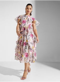Frock and Frill Embellished Knee Lenth Dress  - Image 1