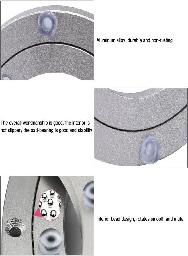 HAOHIZE Lazy Susan Bearing, Lazy Susan Hardware Turntable Bearing Lazy Susan Parts Heavy Duty Aluminium Alloy Rotating Bearing Plate Turntable Round Dining Table (6 inches*H8.5MM) - Image 3