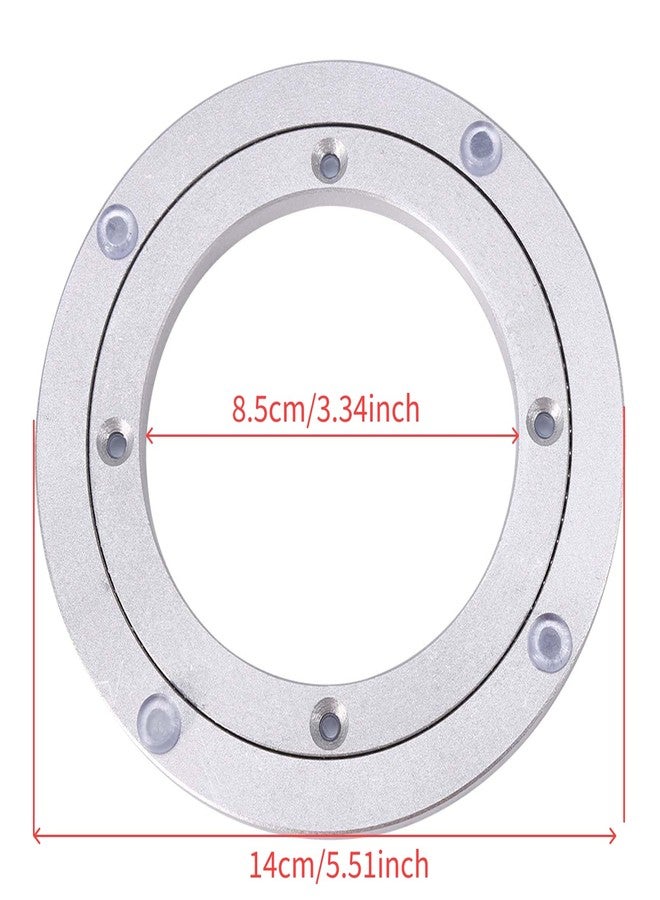 HAOHIZE Lazy Susan Bearing, Lazy Susan Hardware Turntable Bearing Lazy Susan Parts Heavy Duty Aluminium Alloy Rotating Bearing Plate Turntable Round Dining Table (6 inches*H8.5MM) - Image 2