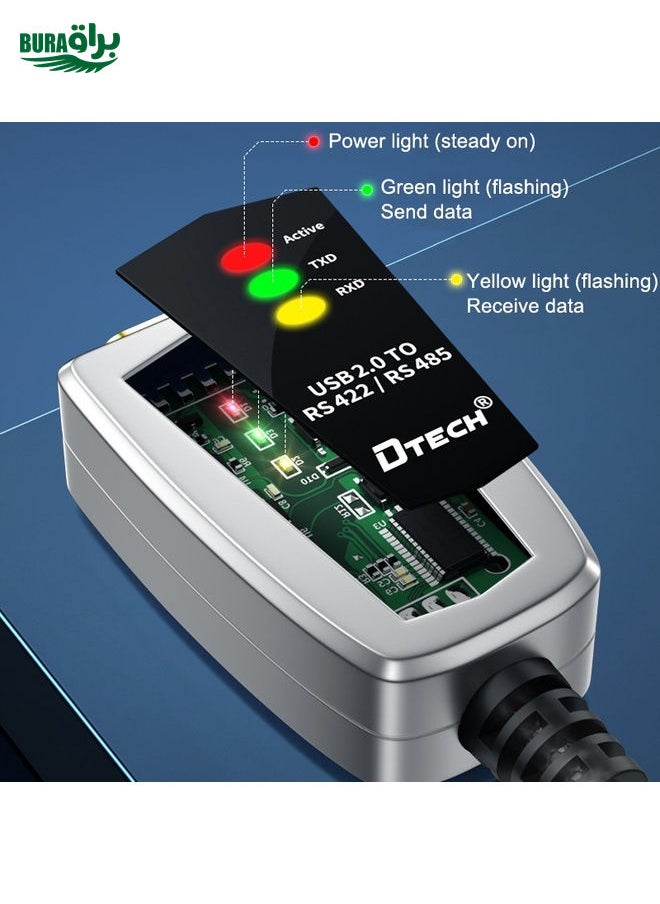 DTECH DT-5019 USB To RS485/422 Industrial Converter Serial Line Communication Adapter(1.2m)