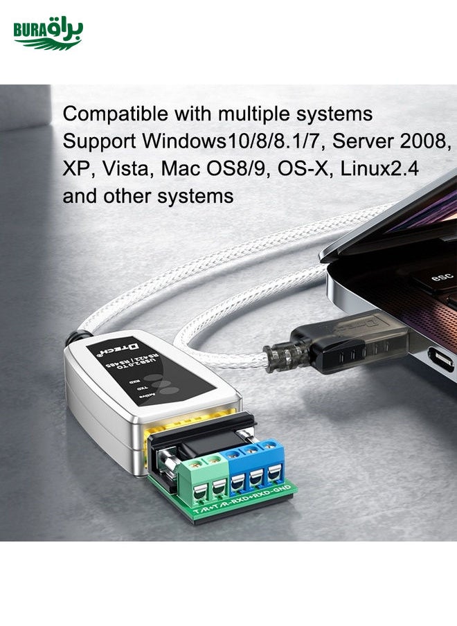 DTECH DT-5019 USB To RS485/422 Industrial Converter Serial Line Communication Adapter(1.2m)