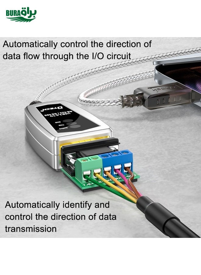 DTECH DT-5019 USB To RS485/422 Industrial Converter Serial Line Communication Adapter(1.2m)