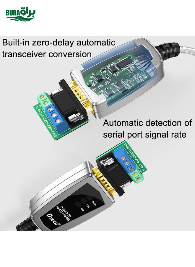 DTECH DT-5019 USB To RS485/422 Industrial Converter Serial Line Communication Adapter(1.2m)